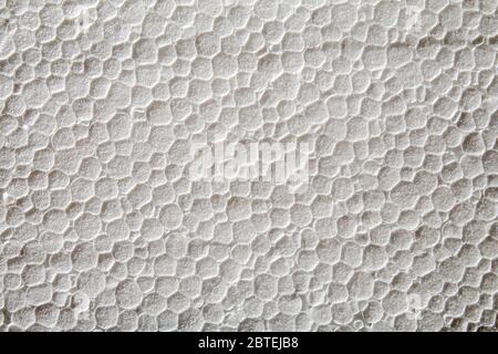 white styrofoam sheet as a background closeup Stock Photo