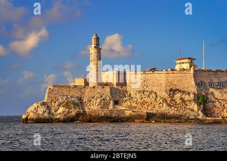 Morro Fortress with Lighthouse, Havana, Cuba Stock Photo