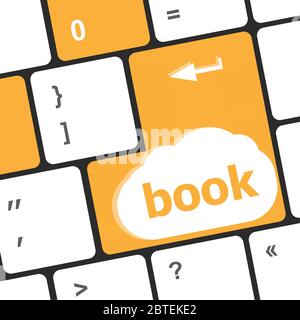 Book button on keyboard keys - business concept Stock Photo