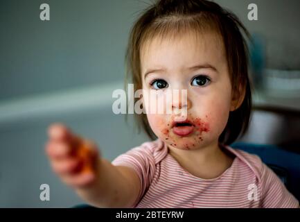 Please clean my face Stock Photo