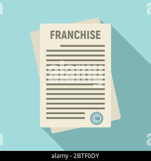 Franchise documentation icon. Flat illustration of franchise documentation vector icon for web design Stock Vector