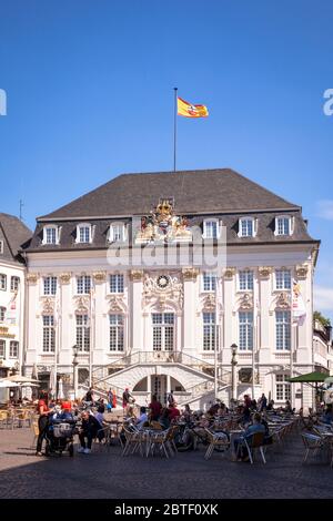 the old town hall at the market place, baroque building, Bonn, North Rhine-Westphalia, Germany.  das Alte Rathaus am Markt, Barockbau, Bonn, Nordrhein Stock Photo