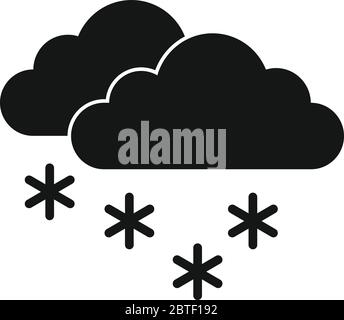 Zero temperature blizzard icon. Simple illustration of zero temperature blizzard vector icon for web design isolated on white background Stock Vector