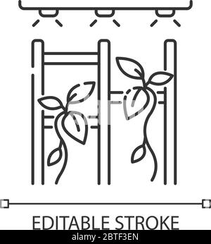 Vertical garden pixel perfect linear icon Stock Vector
