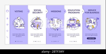 Social support onboarding vector template Stock Vector