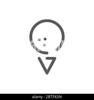 Golf ball on tee vector icon symbol sport isolated on white background Stock Vector