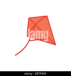 Kite vector icon symbol isolated on white background Stock Vector