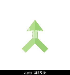 Merged arrow vector icon symbol isolated on white background Stock Vector