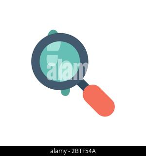 Looking for clues vector icon symbol finding isolated on white background Stock Vector