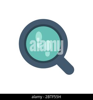 Looking for clues vector icon symbol finding isolated on white background Stock Vector