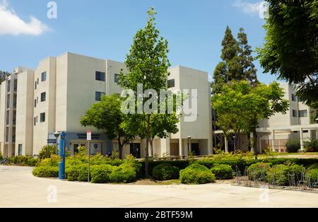 FULLERTON CALIFORNIA - 23 MAY 2020: Langsdorf Hall At The Main Entrance ...