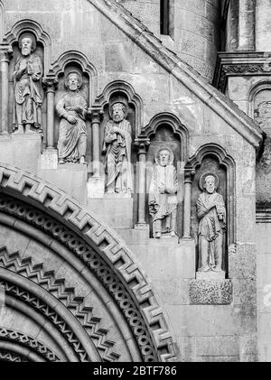 Facade of Jak Church in Budapest, Hungary Stock Photo