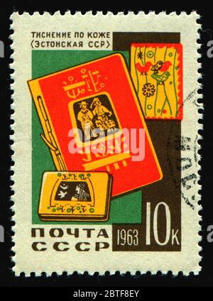 RUSSIA - CIRCA 1963: stamp printed by Russia, shows books, circa 1963. Stock Photo
