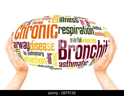 Chronic Bronchitis word hand sphere cloud concept  on white background. Stock Photo