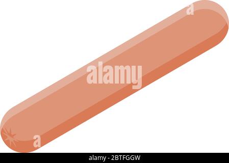 Breakfast sausage icon, isometric style Stock Vector