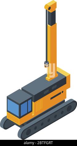Hydraulic crane icon, isometric style Stock Vector Image & Art - Alamy