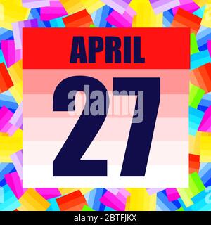 April 27 icon. For planning important day. Banner for holidays and ...