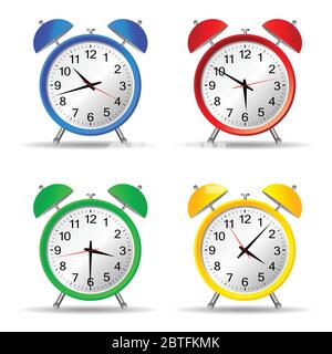 beauty clock vector illustration Stock Vector