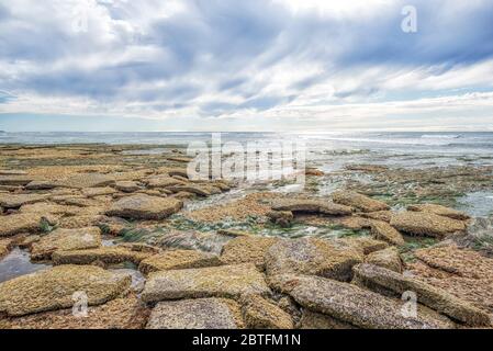 Coastal scene on a winter afternoon from Sunset Cliffs Natural Park. San Diego, California, USA. Stock Photo