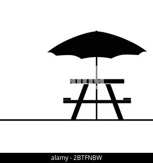camping and picnic table icon vector illustration Stock Vector
