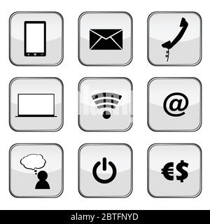 communication icons vector illustration Stock Vector