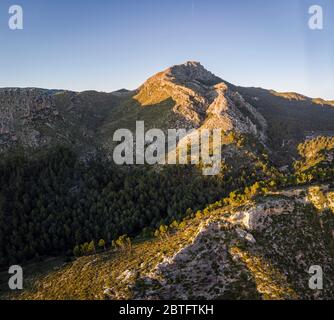 Puig de Galatzó, 1027 metros de altura, Sierra de Tramuntana, Mallorca, Balearic Islands, Spain. Stock Photo