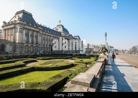 The Royal Palace in the center of Brussels, Brussels, Belgium - 02 Mar 2011 Stock Photo