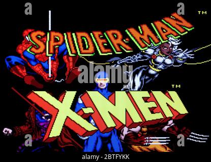 Spider-Man X-Men Spiderman - SNES Super Nintendo  - Editorial use only Stock Photo