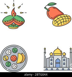 Indian culture RGB color icons set Stock Vector Image & Art - Alamy