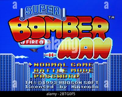 Super Bomber Man 2 - SNES Super Nintendo - Editorial use only Stock Photo -  Alamy