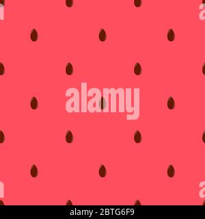 Watermelon Seamless Pattern Background Vector Illustration Stock Vector