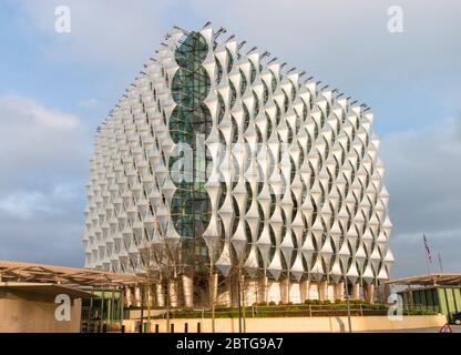 The Embassy of the United States of America in London. New US USA Embassy in Nine Elms, London Borough of Wandsworth London Stock Photo