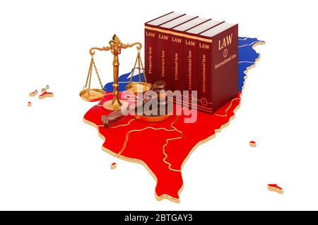 Law and justice in Taiwan concept, 3D rendering isolated on white background Stock Photo