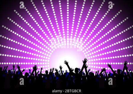 Hands raised in the air - party concept Stock Photo