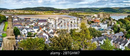 Cityscape of Conwy in Wales, UK Stock Photo