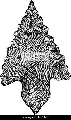 A typical representation of a Old stone relic of Norse warfare, vintage ...