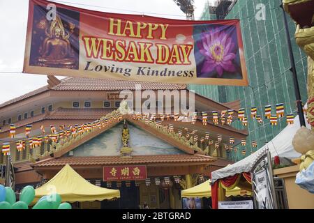 Wesak day at Wat Budha Jayanti temple in Kuala Lumpur, Malaysia Stock Photo