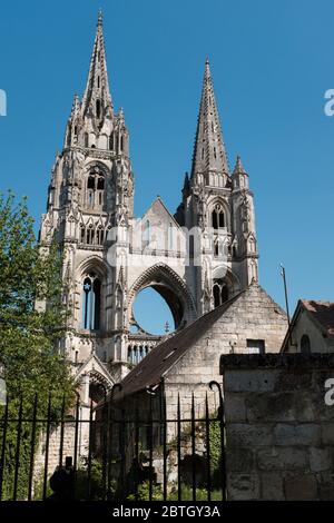 Abbey of St. Jean des Vignes Stock Photo