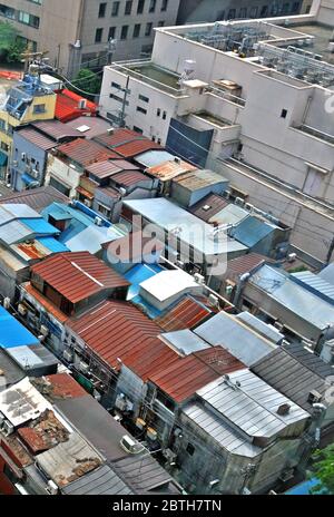 aerial view on Golden Gai pubs, Shinjuku, Tokyo, Japan Stock Photo