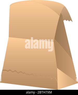 craft paper bag packaging on white background vector illustration design Stock Vector