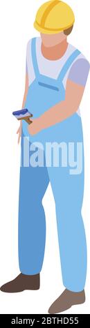 Painter icon, isometric style Stock Vector