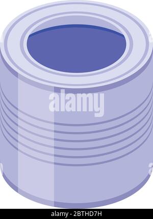 Paint bucket icon, isometric style Stock Vector