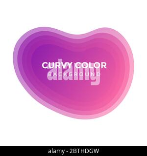 Modern liquid abstract blur blob element topographic depth gradient flat style design fluid vector colorful illustration banner simple template for pr Stock Vector