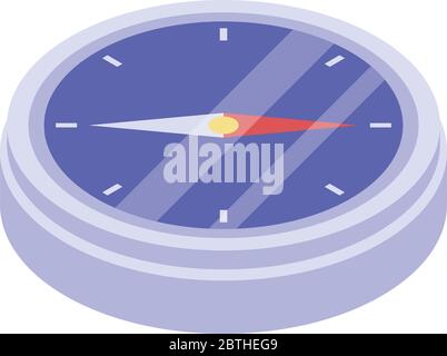 Quest compass icon, isometric style Stock Vector