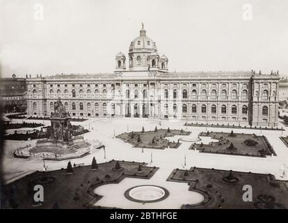 Vintage 19th century photograph- Vienna, Wien Austria, Museum Stock Photo