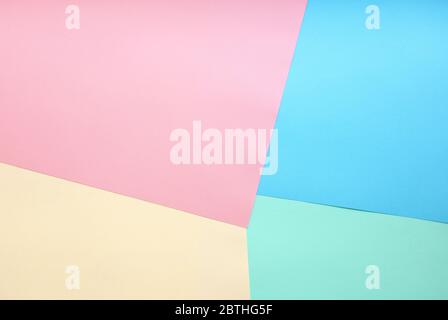 abstract various pastel colored paper background Stock Photo