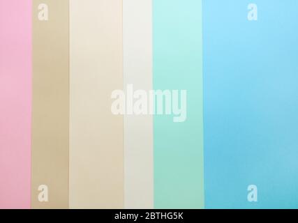 abstract various pastel colored paper background Stock Photo