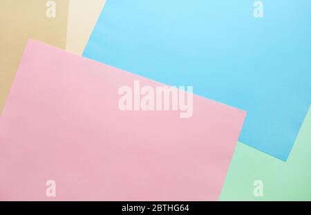 abstract various pastel colored paper background Stock Photo