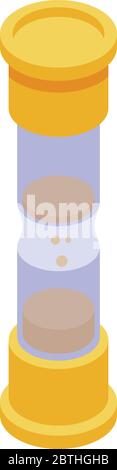 Quest hourglass icon, isometric style Stock Vector