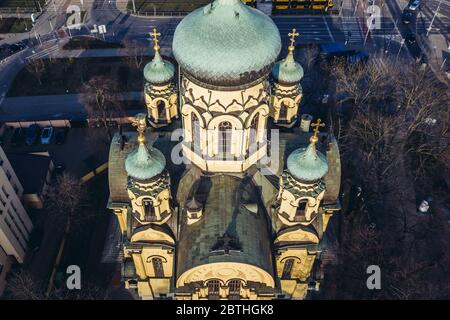 Orthodox Metropolitan Cathedral of the Holy and Equal to the Apostles Mary Magdalene in Warsaw, capital city of Poland Stock Photo